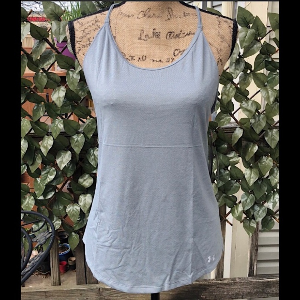 🆕🔥UNDER ARMOUR SUPER CUTE&SOO SOFT HEAT GEAR TOP CRISS CROSS BACK NWT 👀PICS!! - Picture 2 of 7